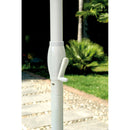 Ombrellone Telescopico da Giardino 4x4 m Palo Ø67 mm in Alluminio con Manovella Vorghini ConTract Bianco e Ecrù