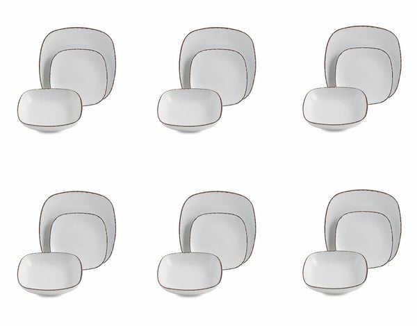 Servizio Piatti 18 Pezzi in Gres Villa d'Este New Zen Bianco prezzo