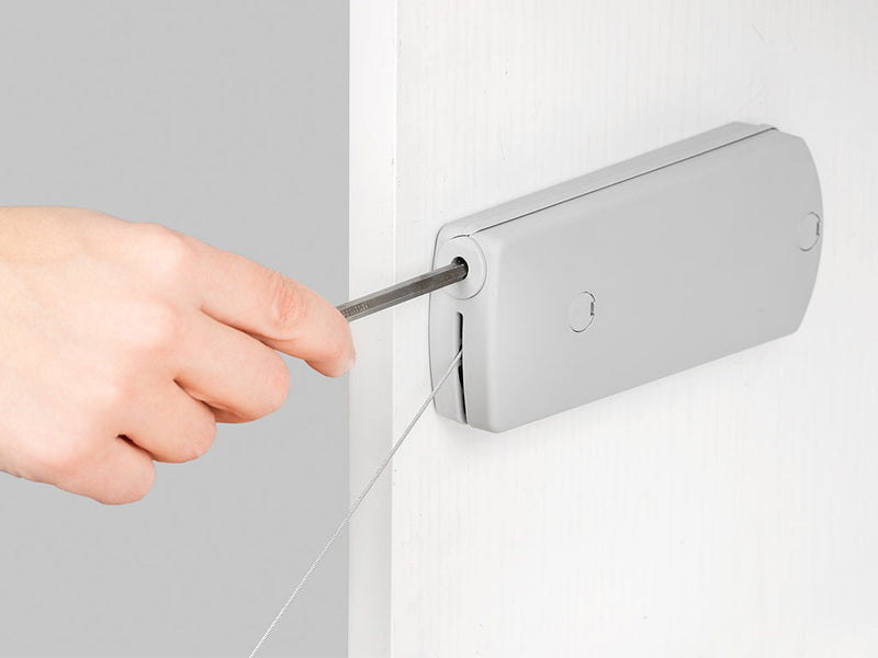 Meccanismo per Ante a Ribalta Microwinch Forza 14 Kg Plastica Grigia Acciaio e Tecnoplastica Emuca