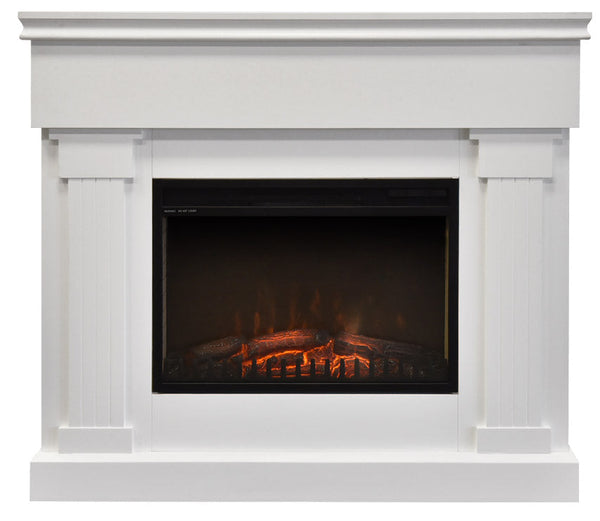 Camino Elettrico da Pavimento Effetto Fiamma 1800W Taylor Bianco sconto