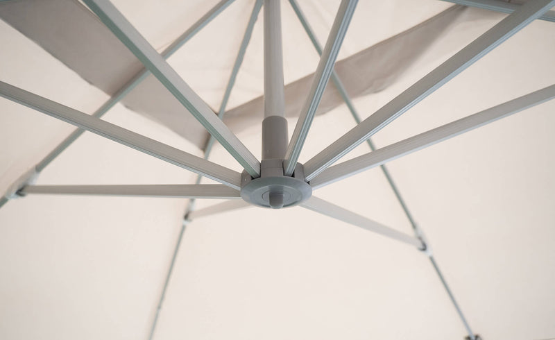Ombrellone da Giardino Decentrato 3x4m in Alluminio Alba Grigio