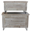 Set 2 Bauli in Legno in Legno di paulownia Tortora