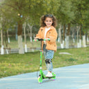 Monopattino per Bambini 3-8 Anni con Ruote Luminose Impugnatura Regolabile e Freno Posteriore Verde      