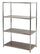Scaffale in Acciaio Cromato 4 Ripiani Marroni Tosini E-408012B