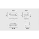 Divano letto Nitta grigio 190x70 cm braccioli reclinabili