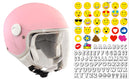 Casco Demi-Jet per Bambini Visiera Lunga CGM Magic Smile 205S Rosa Opaco Varie Misure