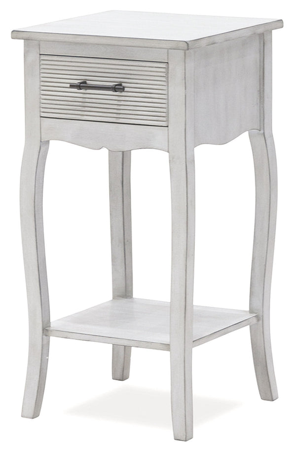 online Comodino con Cassetto 35x35x69 cm in Legno Soriani Grigio Anticato