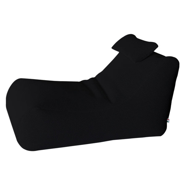 acquista Lettino Chaise Lounge 120x70x65 cm con Cuscino in Poliestere Armonia Nero