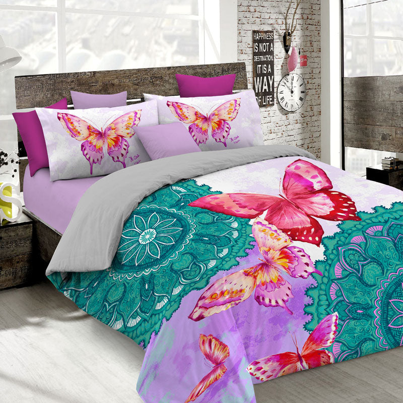 Copripiumino Matrimoniale Stampa sul Sacco e Federe Kio609