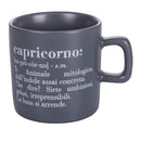 Tazzina Caffè Zodiaco "capricorno" Ø6x6,5 cm in Bone China VdE Tivoli 1996 Grigio Tortora