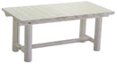 Tavolino da Giardino Rettangolare in Legno Kyoto Bianco