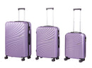 Set 3 Valigie Trolley Rigido 4 Ruote con Combinazione in ABS Ravizzoni Amalfi Lilla