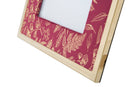 Cornice Glam 24x1,5x29 cm in Ferro MDF e Vetro Bordeaux e Oro