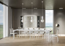 Consolle Allungabile 90-300x40x77 cm in Nobilitato Bianco