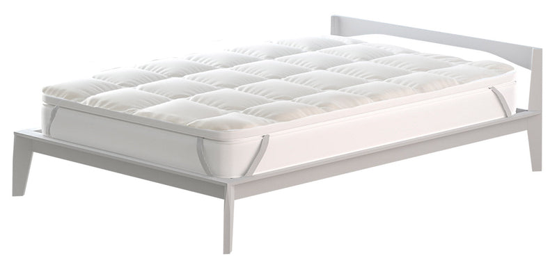 Topper Trapuntato 600 gr/mq con Elastici Plus Bianco Varie Misure