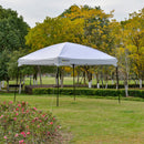 Gazebo da Giardino Pieghevole 3x3m in Tessuto Oxford Bianco