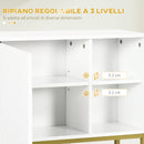 Mobiletto da Bagno 60x20x51 cm in MDF Bianco