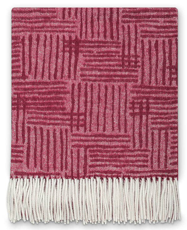 acquista Plaid Misto Cotone 130x170 cm Effetto Cashmere 230 gr/mq Cober Orient Borgogna