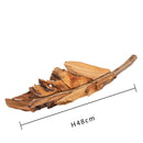 Foglia Decorativa Orizzontale 48 cm in Legno