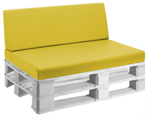 online Cuscini per Pallet 120x80 cm Seduta e Schienale in Similpelle Mariotti Reforma Giallo
