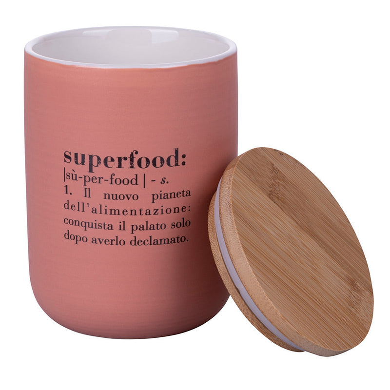 Barattolo Superfood 750 ml in New Bone China VdE Tivoli 1996 Rosa