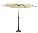 Ombrellone da Giardino Ø3x2,4 m Palo Ø38 mm in Acciaio Copertura Ecrù