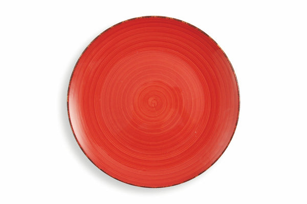 Set 6 Piatti Piani Ø44 cm in Gres Villa d'Este Home Tivoli Rosso Baita online