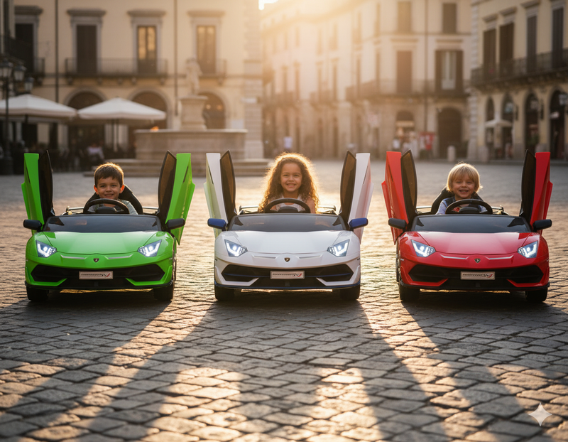 Macchina Elettrica per Bambini 12V con Licenza Lamborghini Aventador SVJ Small Rossa