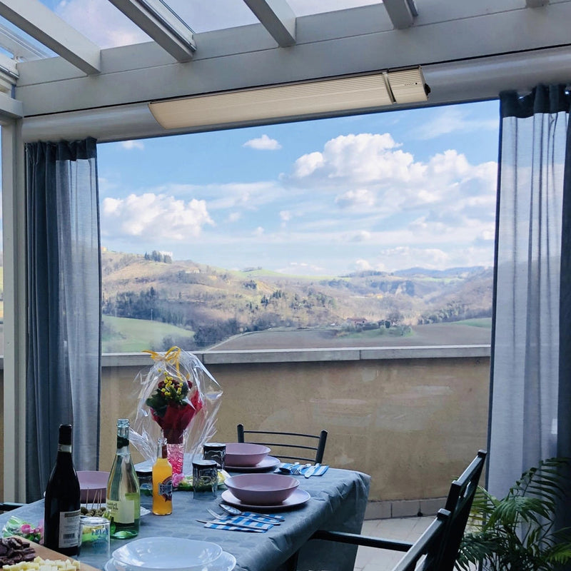 Pannello Radiante Riscaldante ad Infrarossi 191,5x17,7x6 cm 3200W Sined Calore Bianco