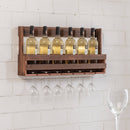 Portabottiglie a Muro in Legno 70x12x35 cm Borgogne Noce