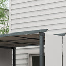 Gazebo Pergola con 3 Tettucci Regolabili 300x350 cm in Acciaio e Poliestere Grigio Chiaro      