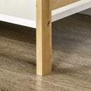 Scaffalatura a 5 Piani 70x37,5x150 cm in Bamboo e MDF Bianco