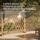 2 Pannelli Recinzione Espandibili, Giardino in Legno, 180x30x103 cm, Marrone      
