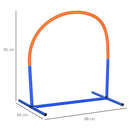 Set Agility Dog con 4 Archi Componibili e Borsa da Trasporto in PE e ABS Blu e Arancione   