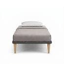 Letto Singolo con Rete Rivestita Microfibra Blu Tessis Varie Misure