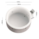 Vasca Idromassaggio Spa Cocoon Smontabile Trasportabile Gonfiabile Ø180x65 cm in PVC Marrone      