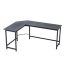 Scrivania da Ufficio ad Angolo 168x120x75 cm in Legno e Metallo  Nero