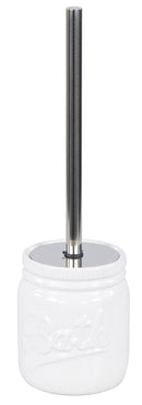 Porta Scopino Ø10,5x35 cm in Ceramica Bianco