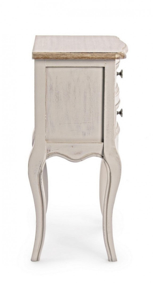 Comodino 2 Cassetti Clarisse in Legno