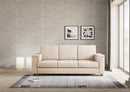 Divano 3 Posti 208x85x85 cm Marrak in Tessuto Beige