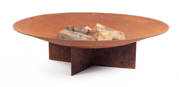 sconto Braciere da Giardino Ø100x27 cm in Acciaio Nebraska Ruggine