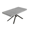 Tavolo Allungabile 200-460x90x77 cm Niket Cemento Gambe Antracite