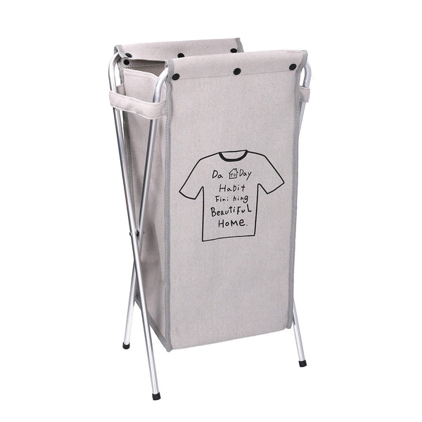 sconto Cesto Portabiancheria in tessuto sacco grigio pieghevole cm 29x33,5xh66