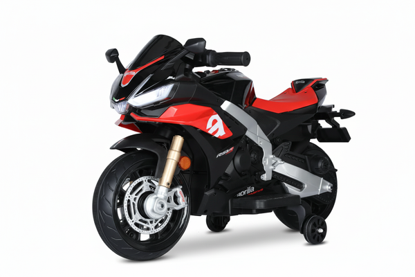 sconto Moto Elettrica per Bambini 12V con Licenza Aprilia RSIV Small Nera