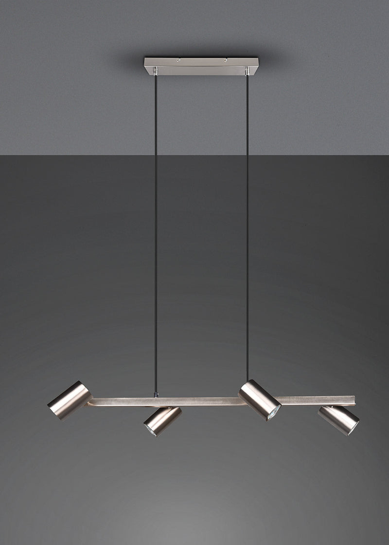 Lampada a Sospensione da Interno Attacco GU10 in Metallo Nickel Opaco