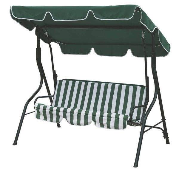 Dondolo da Giardino in Ferro 3 Posti Soriani Verde e Bianco sconto