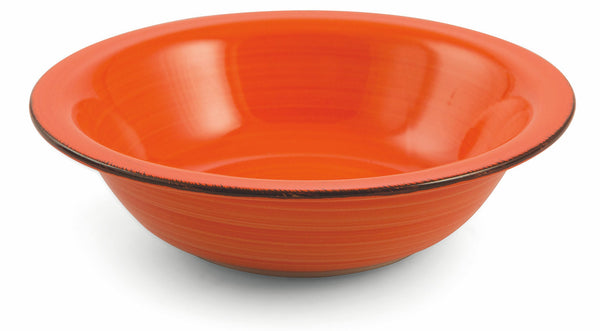 acquista Set 6 Piatti Fondi Ø21,5x5,5 cm in Gres Villa d'Este Home Tivoli New Baita Arancioni