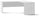 Scrivania Angolare Dx 180x76x169 cm Ossido Bianco
