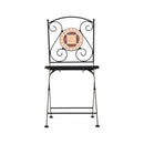 Set 2 Sedie da Giardino Pieghevoli in Ferro con Mosaico Zeus