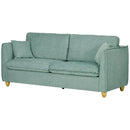 Divano 3 Posti 184x77x81 cm in Tessuto Verde